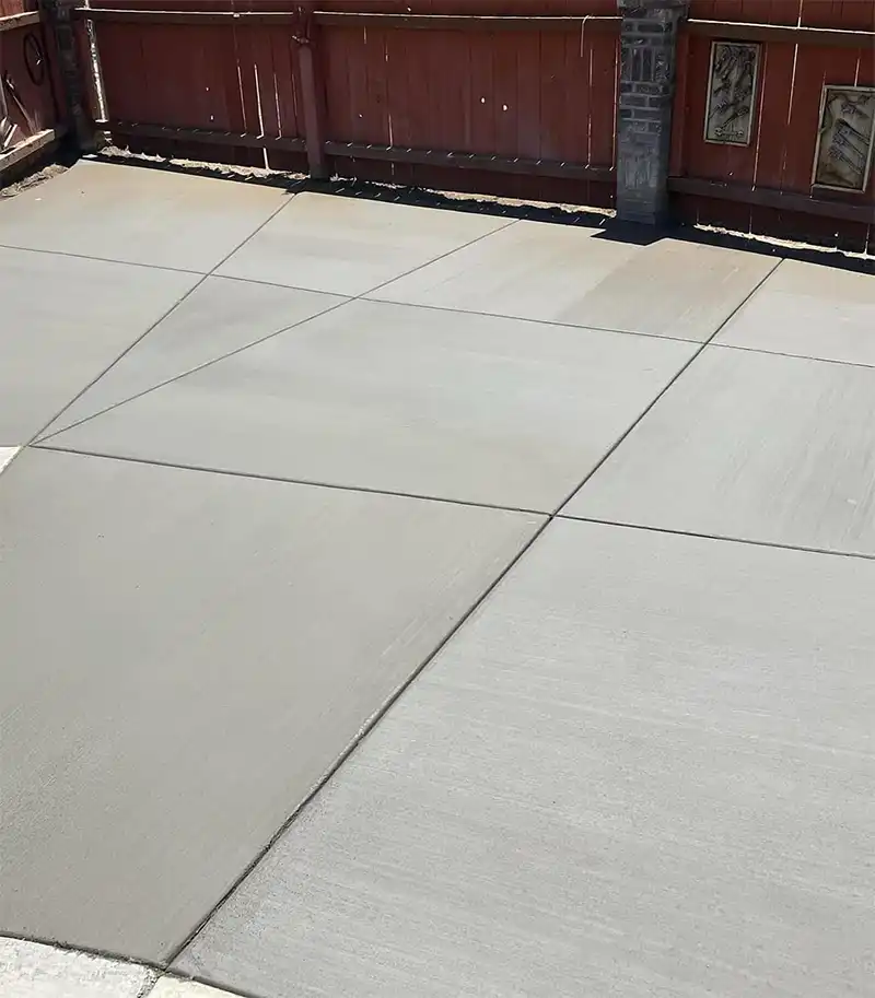 concrete front patio project